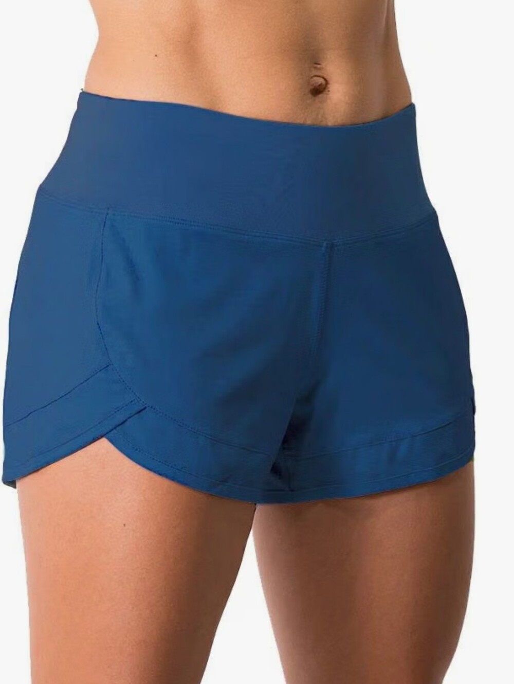 Women's High-Waist Athletic Shorts in Deep Blue